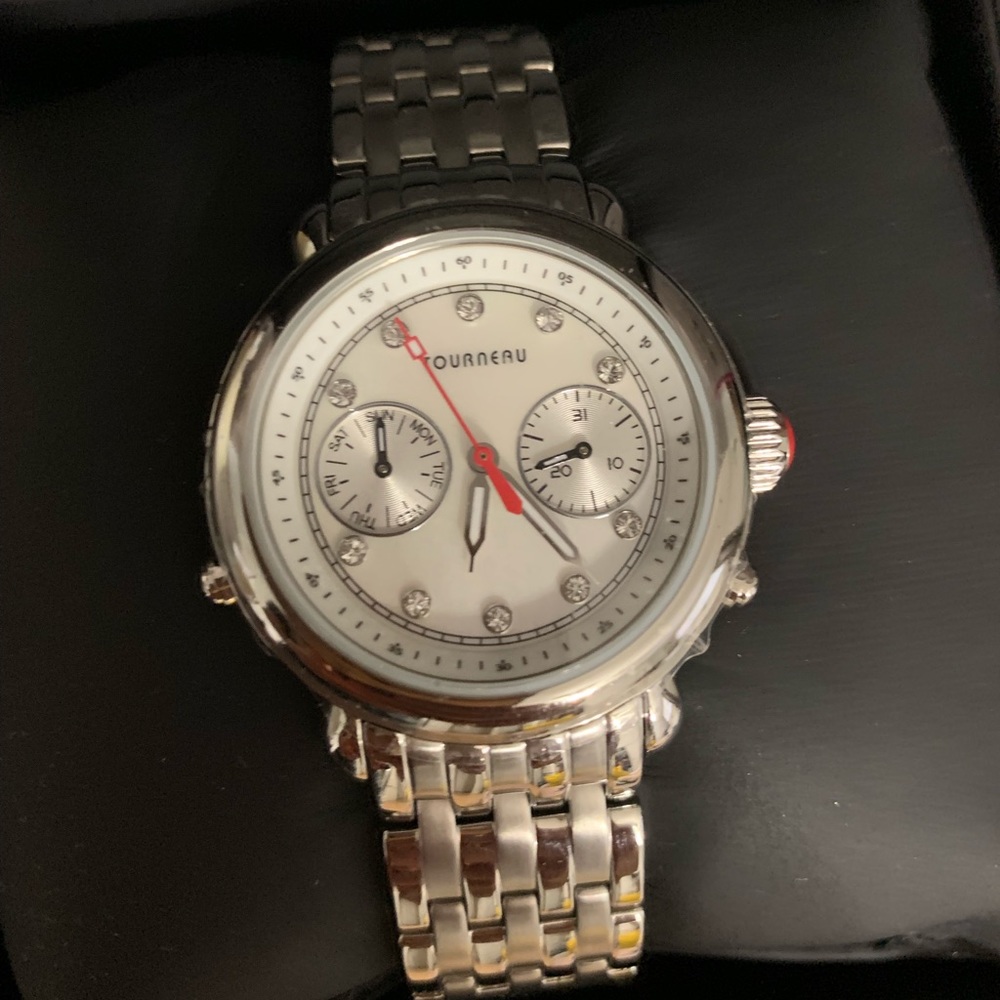 silver watch